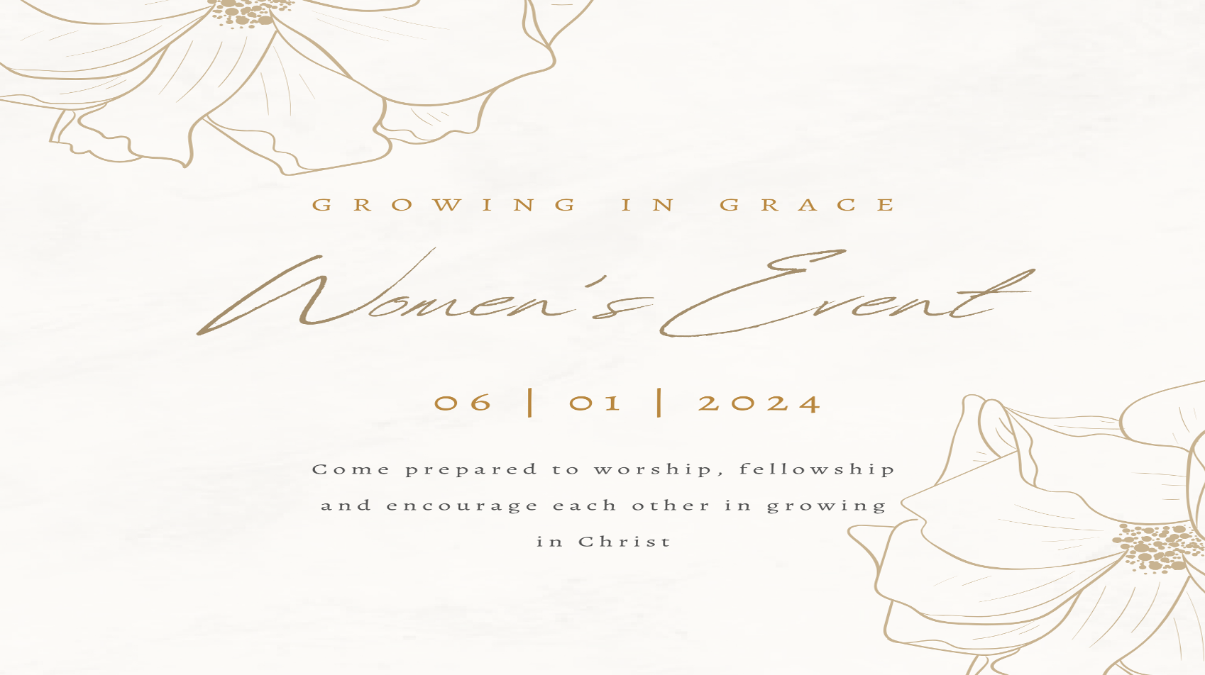 Growing in Grace Ladies Event